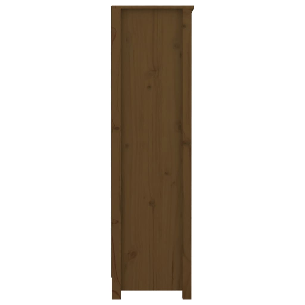 Libreria Marrone ambra 80x35x126 cm in Legno Massello di Pino