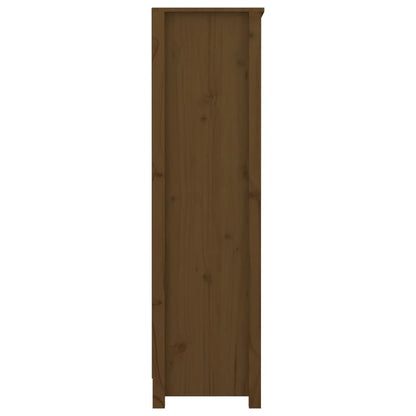 Libreria Marrone ambra 80x35x126 cm in Legno Massello di Pino
