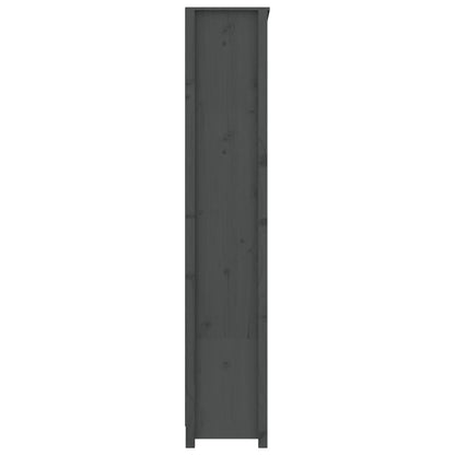 Libreria Grigia 80x35x183 cm in Legno Massello di Pino | homemem39