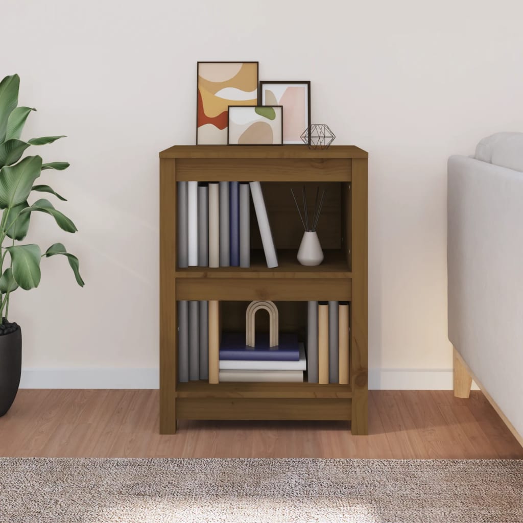 Libreria Marrone ambra 50x35x68 cm in Legno Massello di Pino