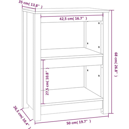 Libreria Marrone ambra 50x35x68 cm in Legno Massello di Pino