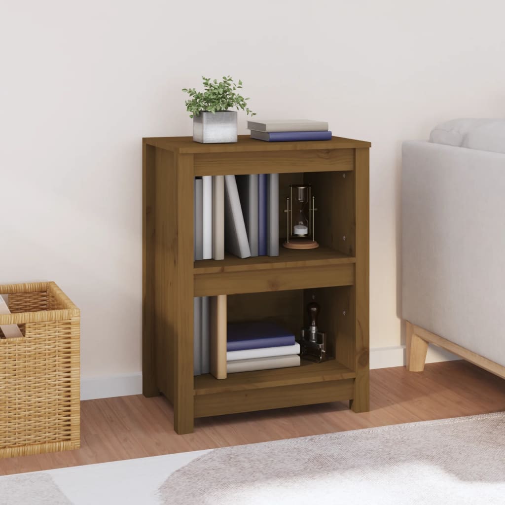 Libreria Marrone ambra 50x35x68 cm in Legno Massello di Pino