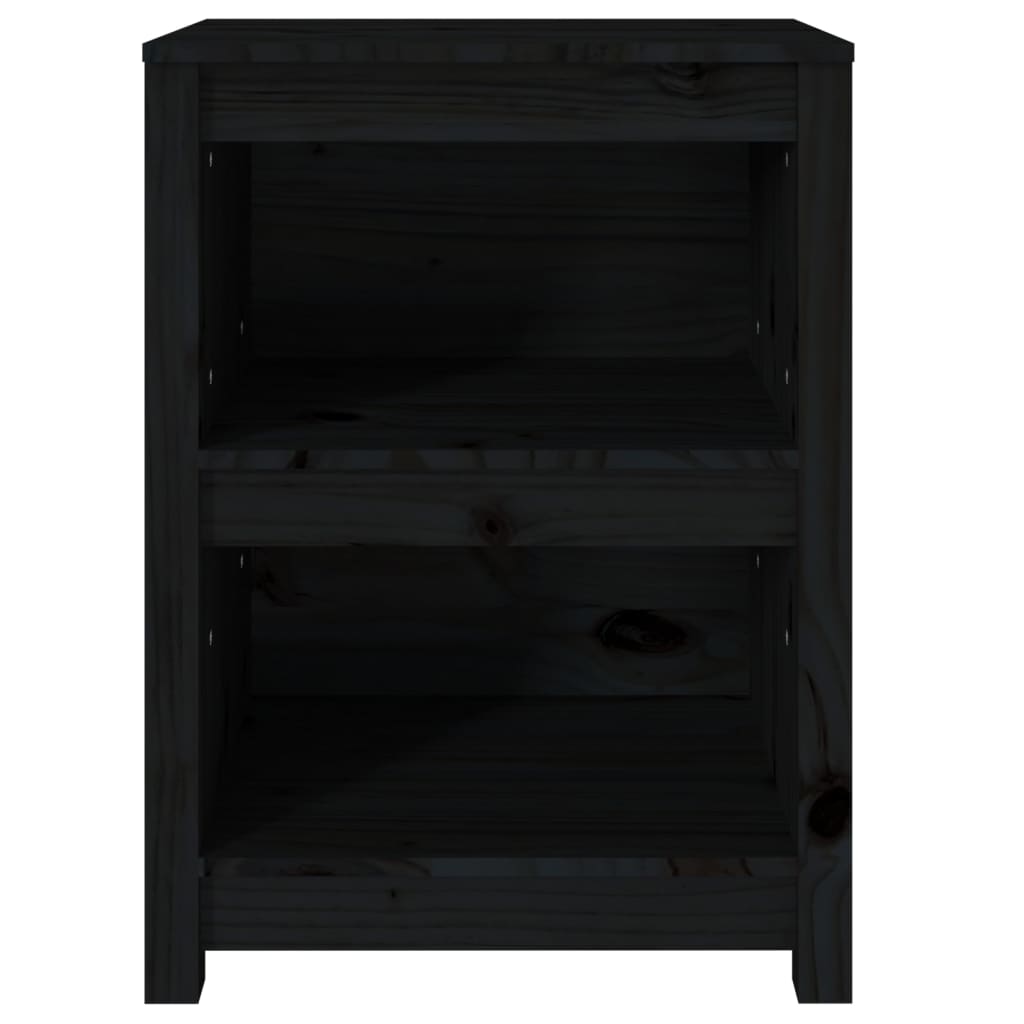 Libreria Nera 50x35x68 cm in Legno Massello di Pino | homemem39