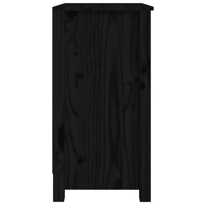 Libreria Nera 50x35x68 cm in Legno Massello di Pino | homemem39