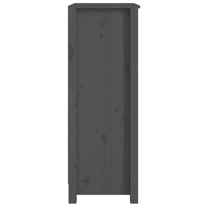 Libreria Grigia 50x35x97 cm in Legno Massello di Pino