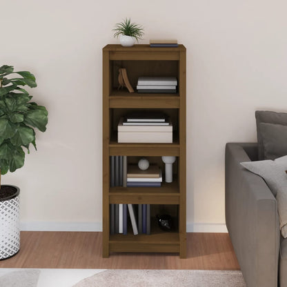 Libreria Marrone Ambra 50x35x125,5 cm in Legno Massello di Pino | homemem39