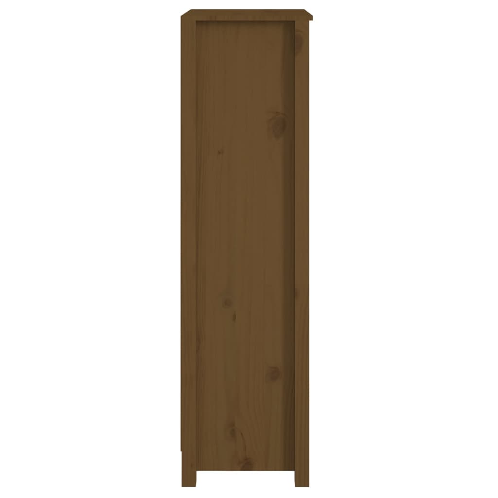 Libreria Marrone Ambra 50x35x125,5 cm in Legno Massello di Pino | homemem39