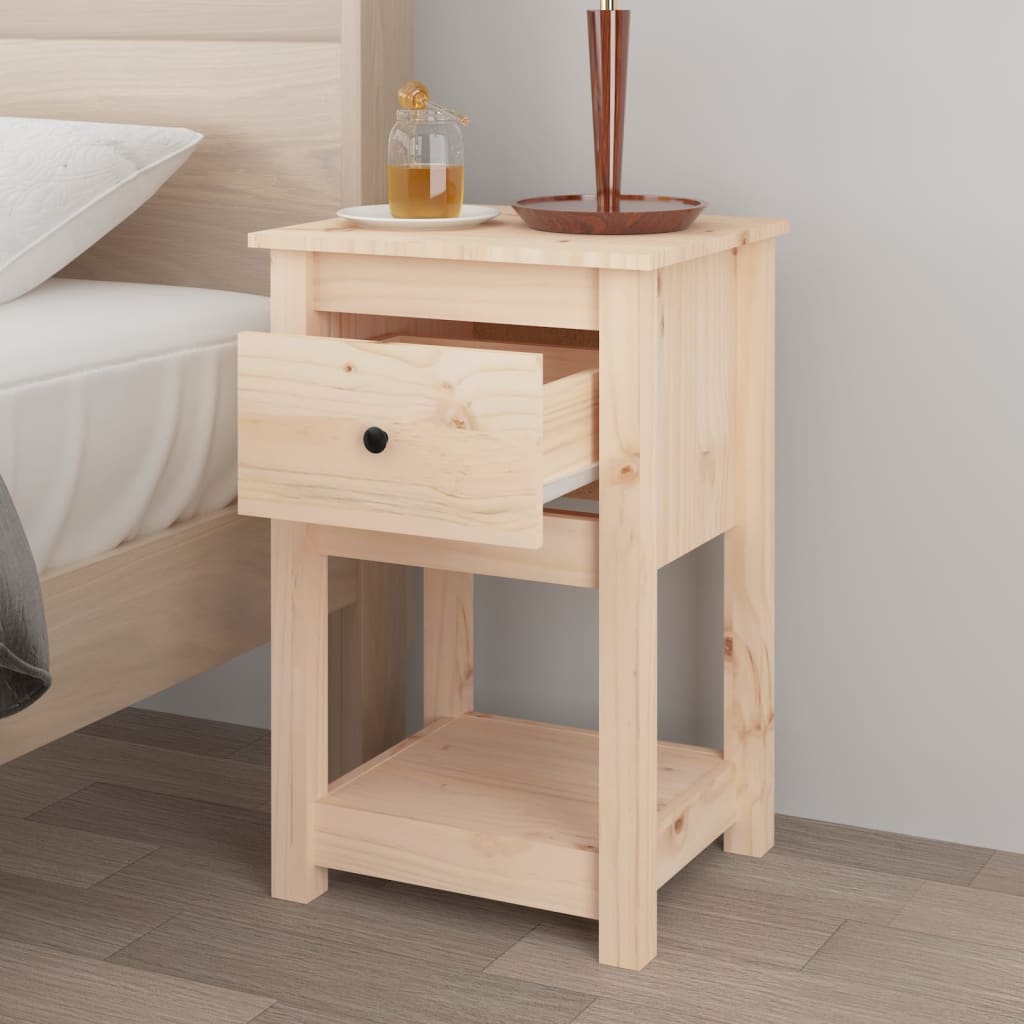 2 pcs bedside tables 40x35x61.5 cm in solid pine wood