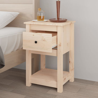 Comodini 2 pz 40x35x61,5 cm in Legno Massello di Pino