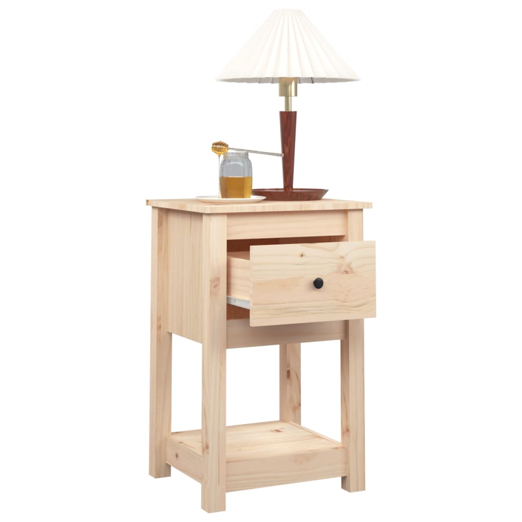 2 pcs bedside tables 40x35x61.5 cm in solid pine wood