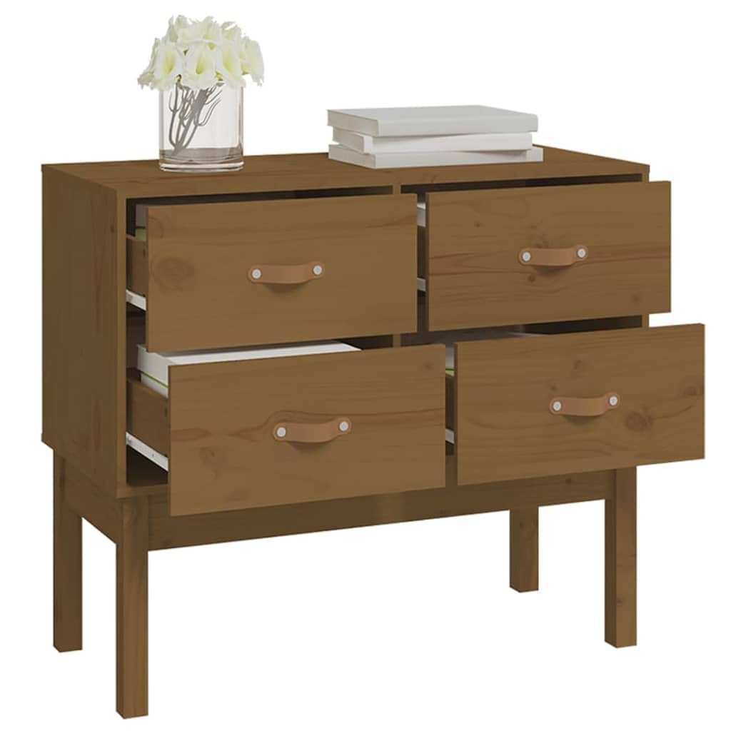 Tavolo Consolle Ambra 90x40x78 cm in Legno Massello di Pino