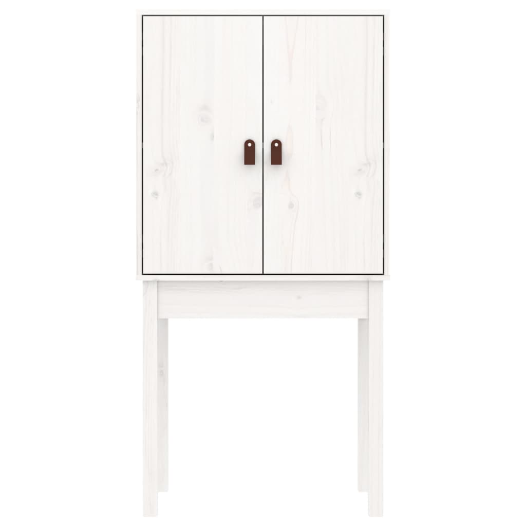 Credenza Bianca 60x40x120 cm in Legno Massello di Pino - homemem39