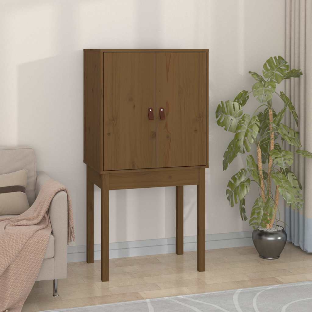 Credenza Marrone Ambra 60x40x120 cm in Legno Massello di Pino