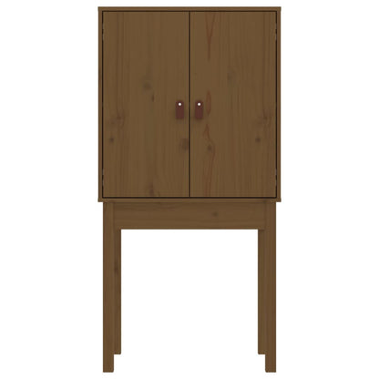 Credenza Marrone Ambra 60x40x120 cm in Legno Massello di Pino - homemem39