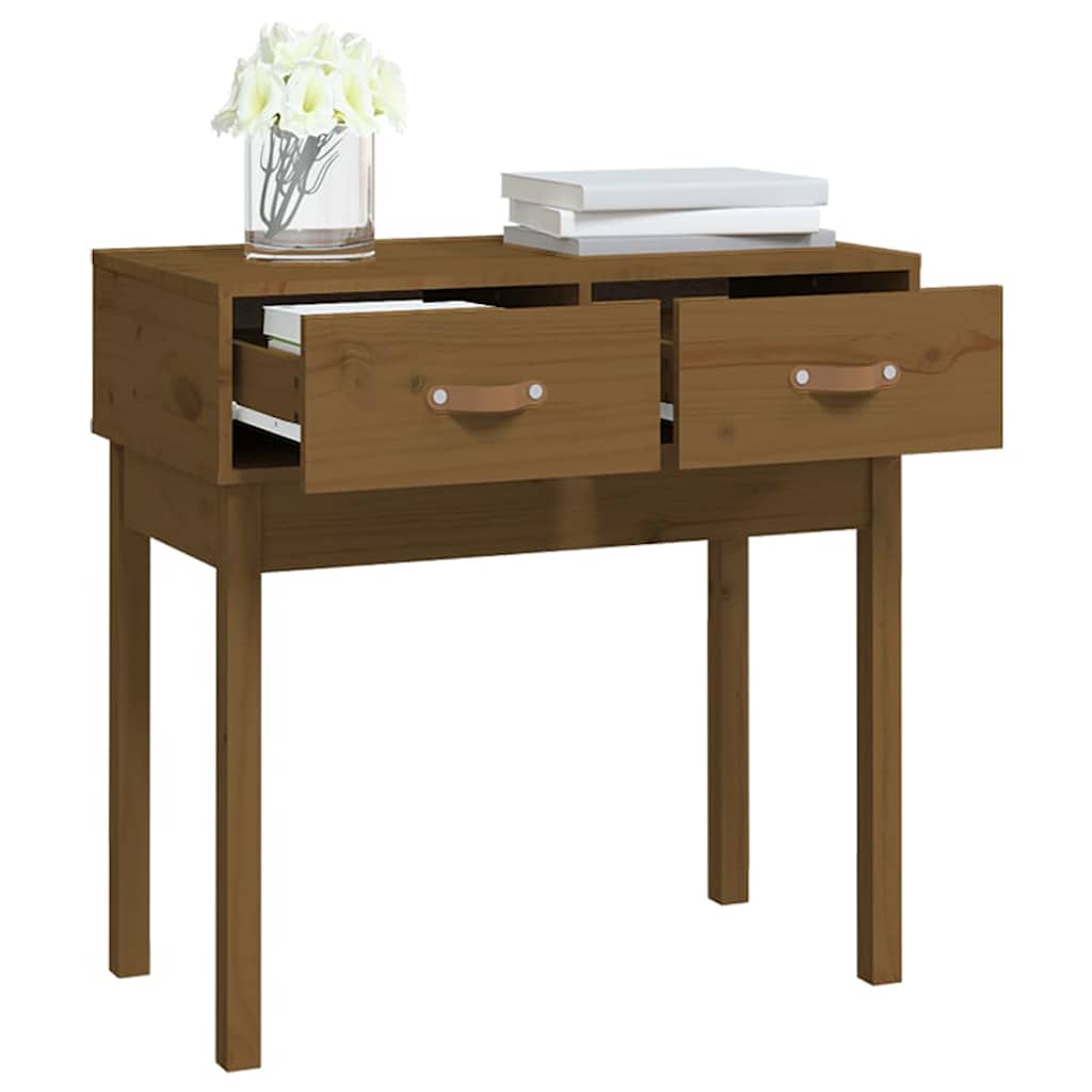 Tavolo Consolle Ambra 76,5x40x75 cm in Legno Massello di Pino