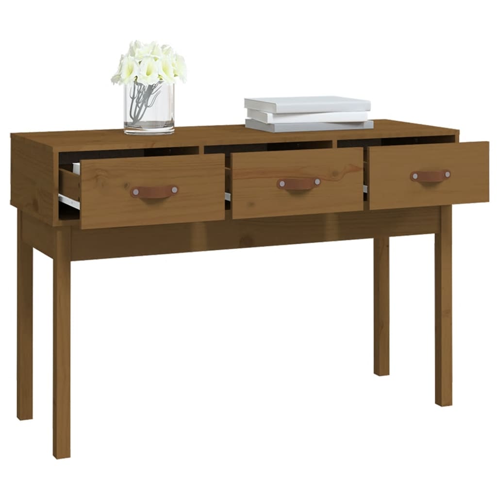 Tavolo Consolle Ambra 114x40x75 cm in Legno Massello di Pino - homemem39