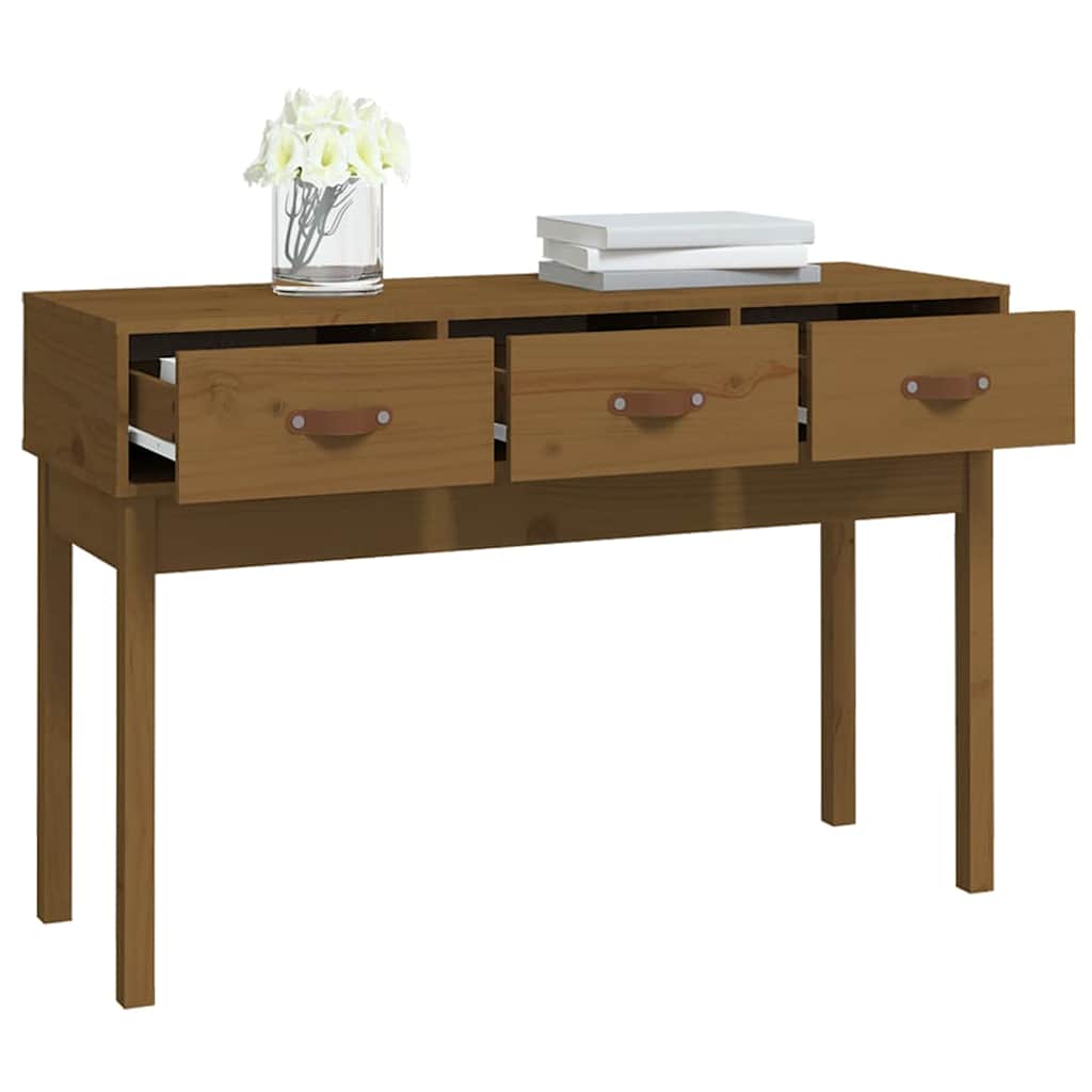 Tavolo Consolle Ambra 114x40x75 cm in Legno Massello di Pino