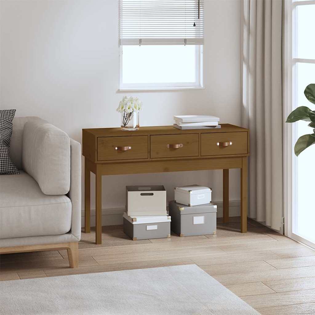 Tavolo Consolle Ambra 114x40x75 cm in Legno Massello di Pino