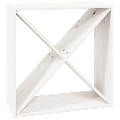 Portabottiglie Bianco 62x25x62 cm in Legno Massello di Pino - homemem39
