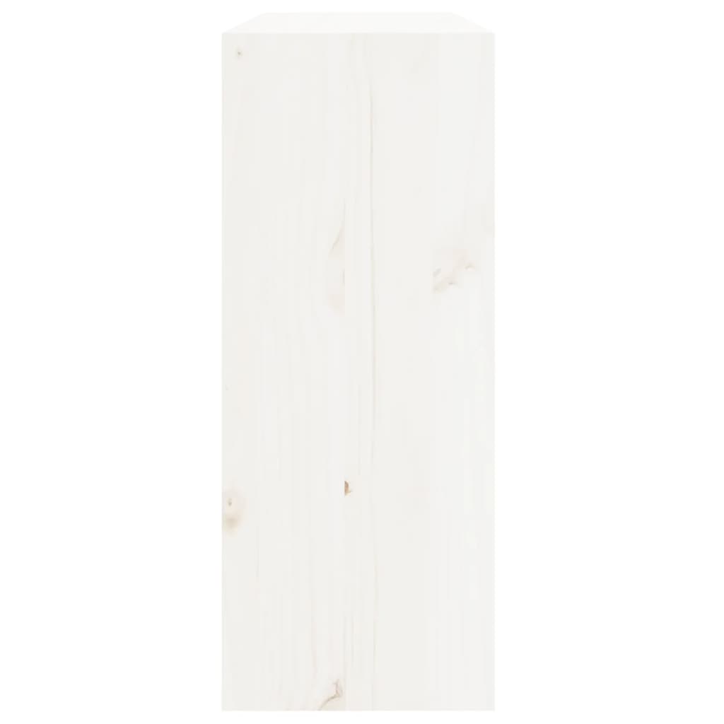 Portabottiglie Bianco 62x25x62 cm in Legno Massello di Pino - homemem39