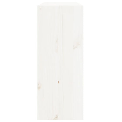 Portabottiglie Bianco 62x25x62 cm in Legno Massello di Pino - homemem39