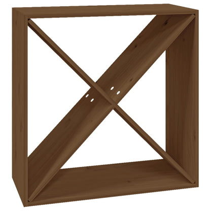 Portavini Marrone Ambra 62x25x62 cm in Legno Massello di Pino - homemem39