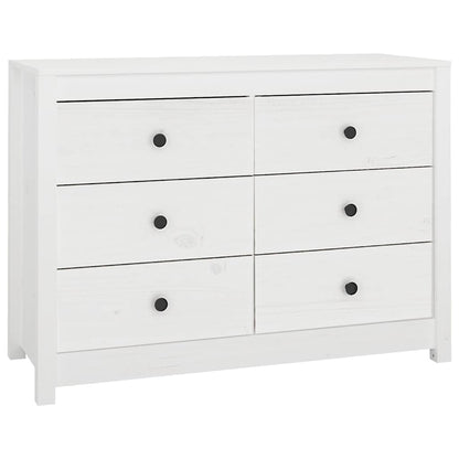Armadietto Bianco 100x40x72 cm in Legno Massello di Pino
