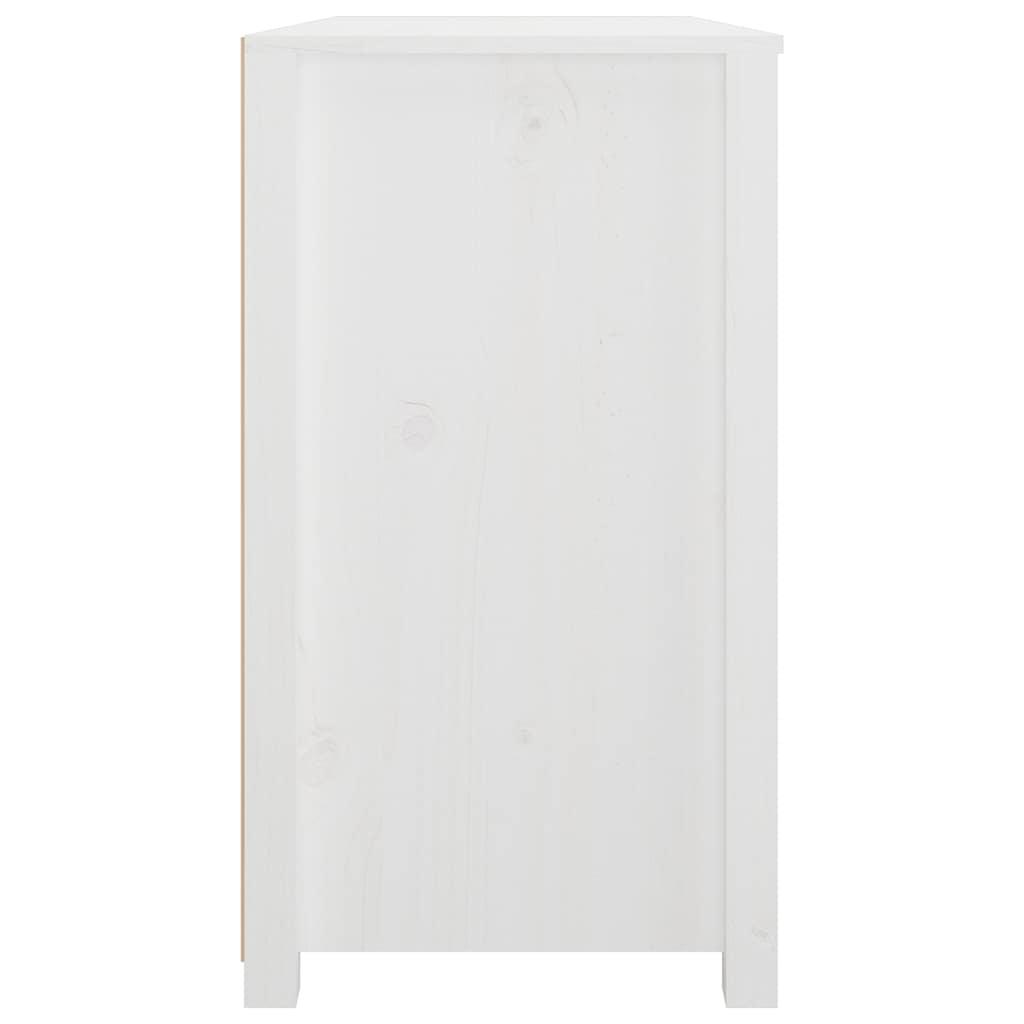 Armadietto Bianco 100x40x72 cm in Legno Massello di Pino