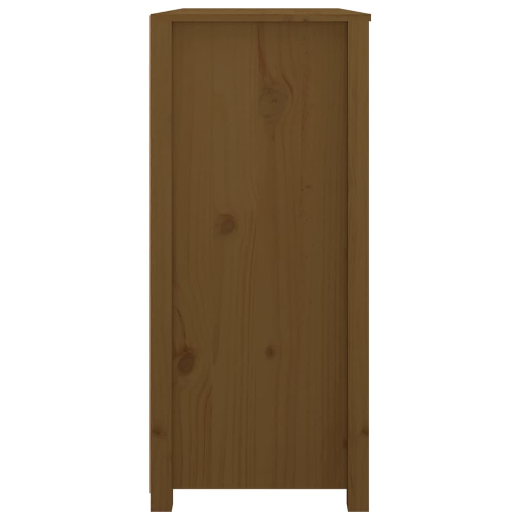 Armadietto Marrone Ambra 100x40x90 cm in Legno Massello di Pino - homemem39