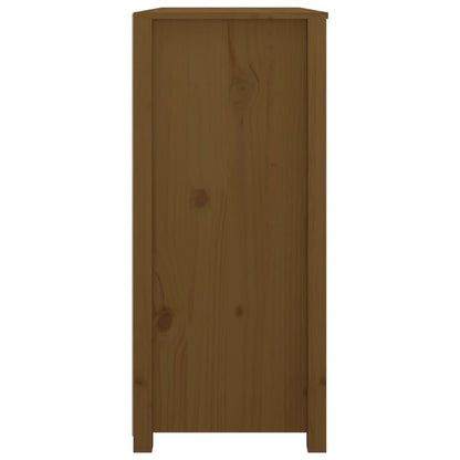 Armadietto Marrone Ambra 100x40x90 cm in Legno Massello di Pino - homemem39