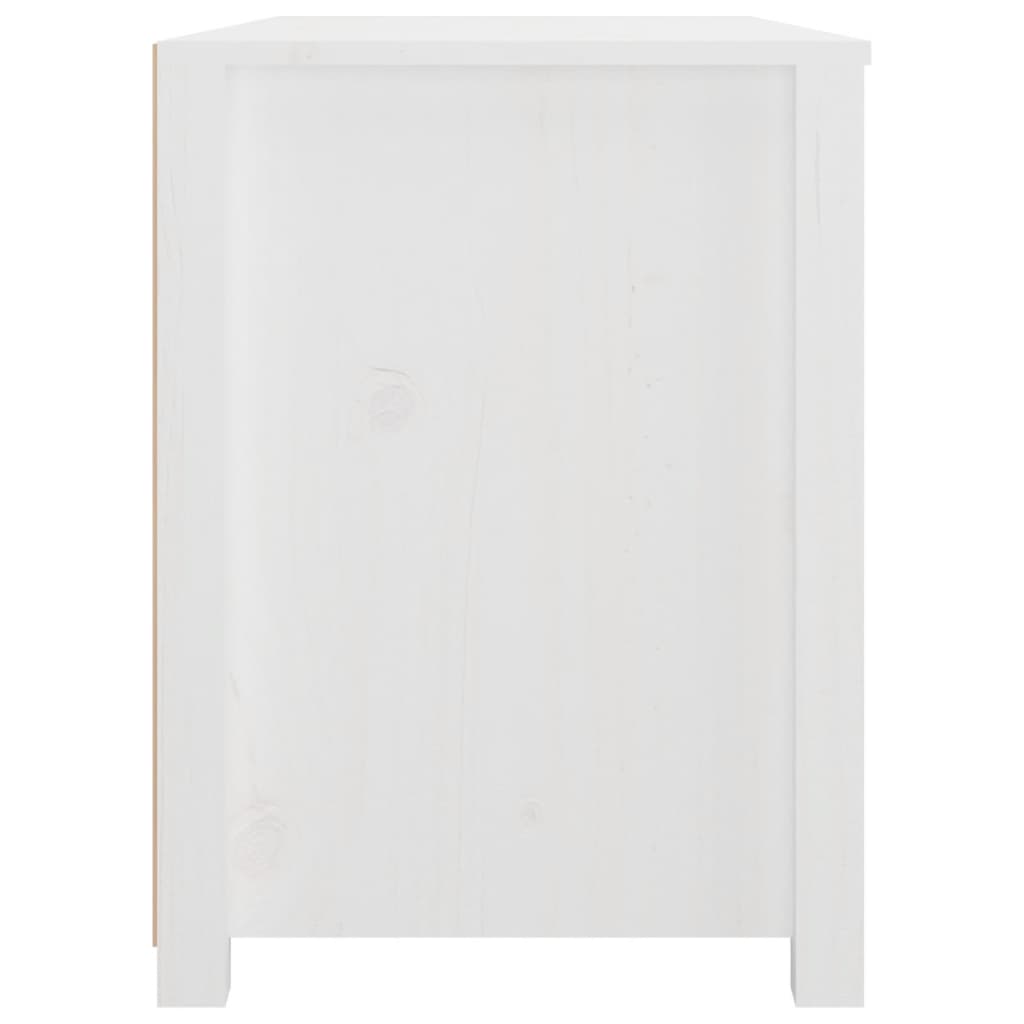 Armadietto Bianco 100x40x54 cm in Legno Massello di Pino - homemem39