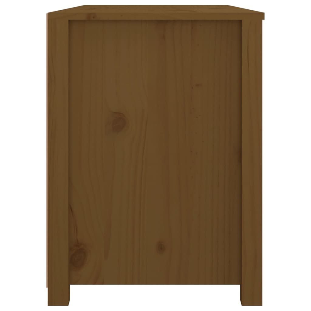 Armadietto Marrone Ambra 100x40x54 cm in Legno Massello di Pino - homemem39