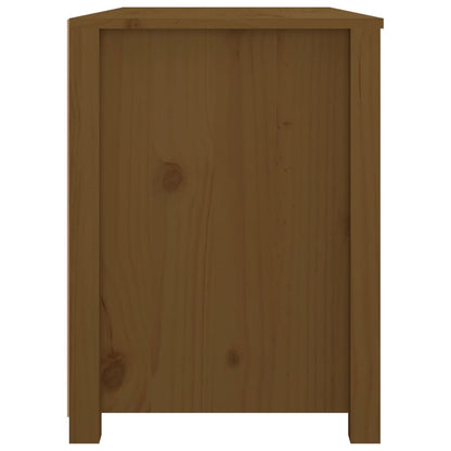 Armadietto Marrone Ambra 100x40x54 cm in Legno Massello di Pino - homemem39