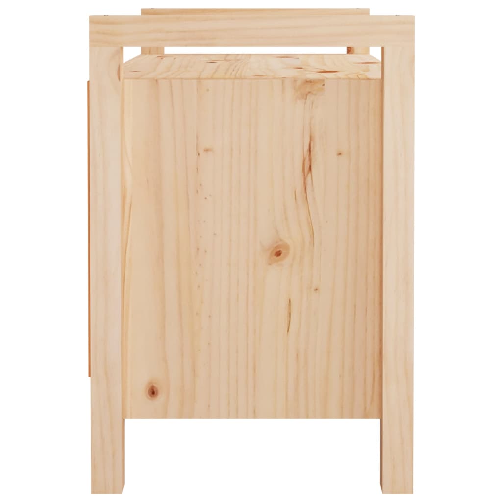 Panca da Ingresso 80x40x60 cm in Legno Massello di Pino | homemem39