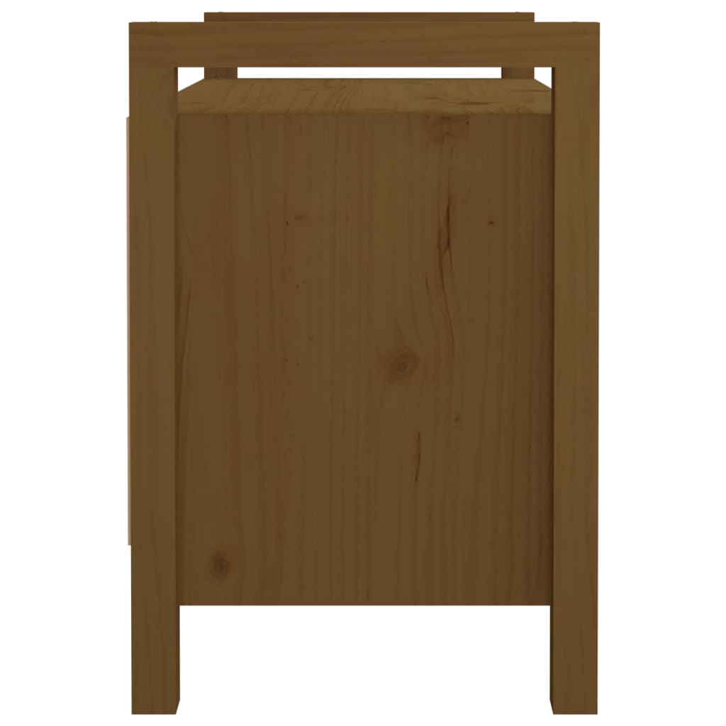 Panca da Ingresso Ambra 80x40x60 cm in Legno Massello di Pino