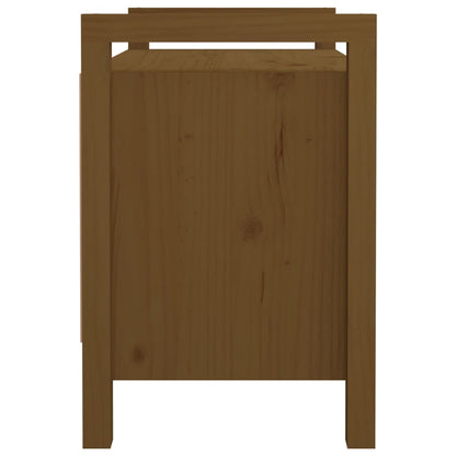 Panca da Ingresso Ambra 80x40x60 cm in Legno Massello di Pino