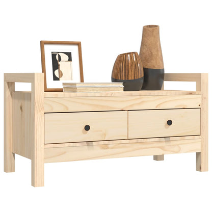 Panca da Ingresso 80x40x43 cm in Legno Massello di Pino | homemem39