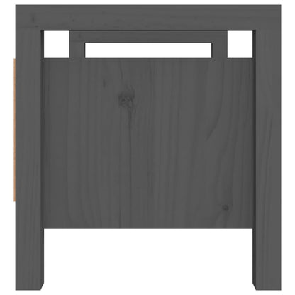 Panca da Ingresso Grigio 80x40x43 cm in Legno Massello di Pino | homemem39