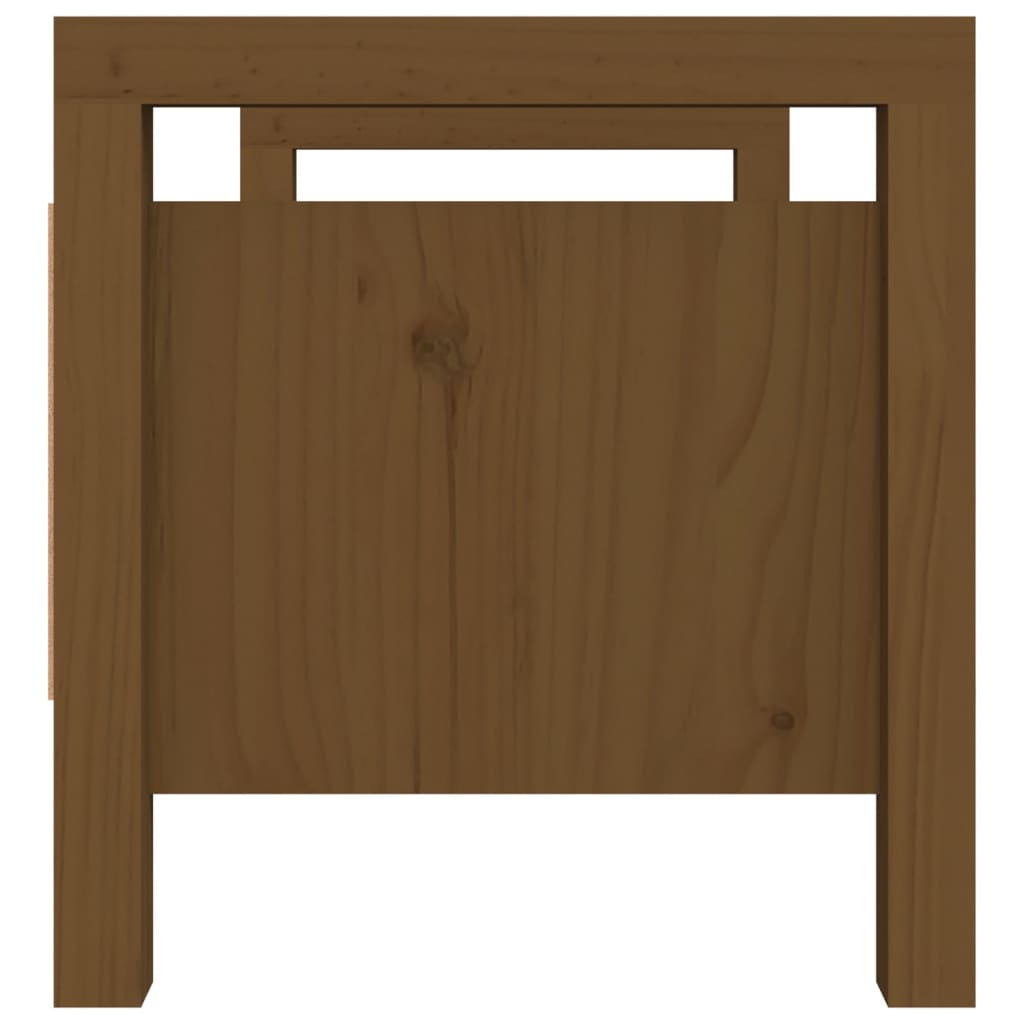 Panca da Ingresso Ambra 80x40x43 cm in Legno Massello di Pino - homemem39
