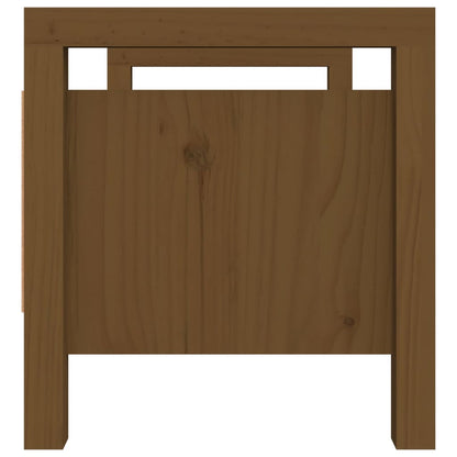 Panca da Ingresso Ambra 80x40x43 cm in Legno Massello di Pino - homemem39