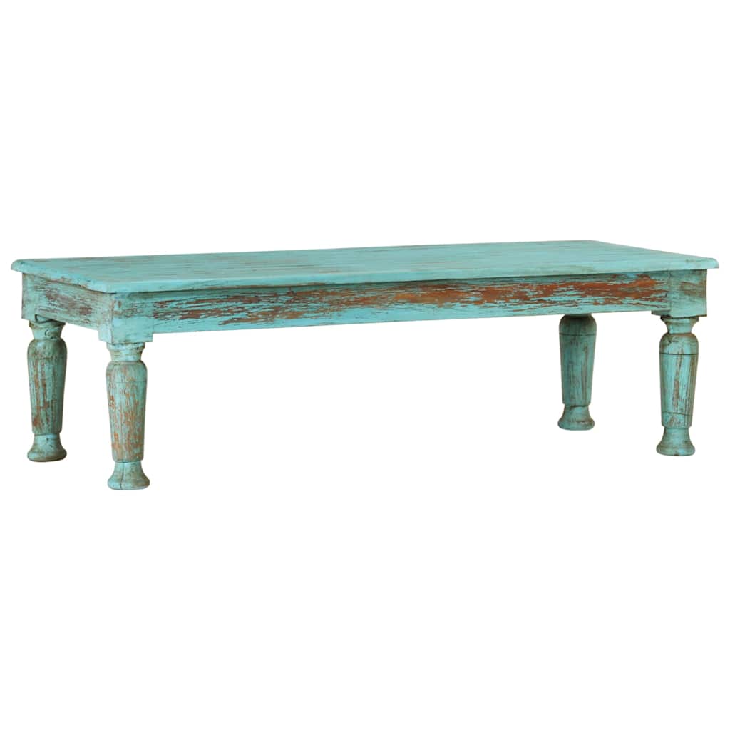 Tavolino da Salotto 110x50x34 cm in Legno Massello di Recupero