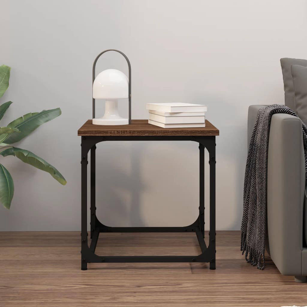 Tavolino da Salotto Rovere Marrone 40x40x40cm Legno Multistrato | homemem39