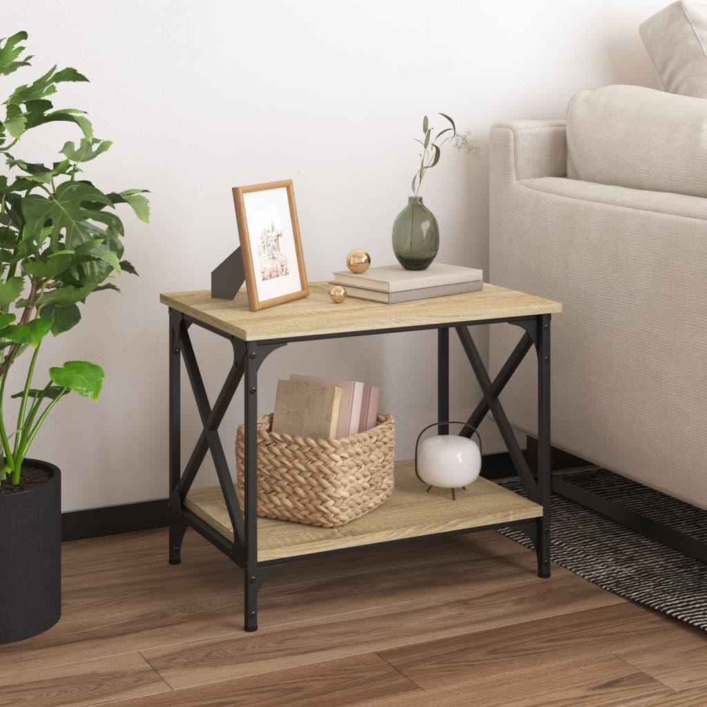 Tavolino Rovere Sonoma 55x38x45 cm in Legno Multistrato | homemem39