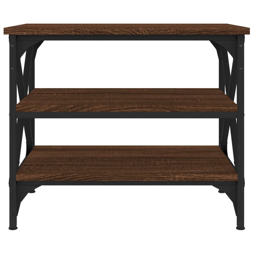 Tavolino Rovere Marrone 55x38x45 cm in Legno Multistrato | homemem39
