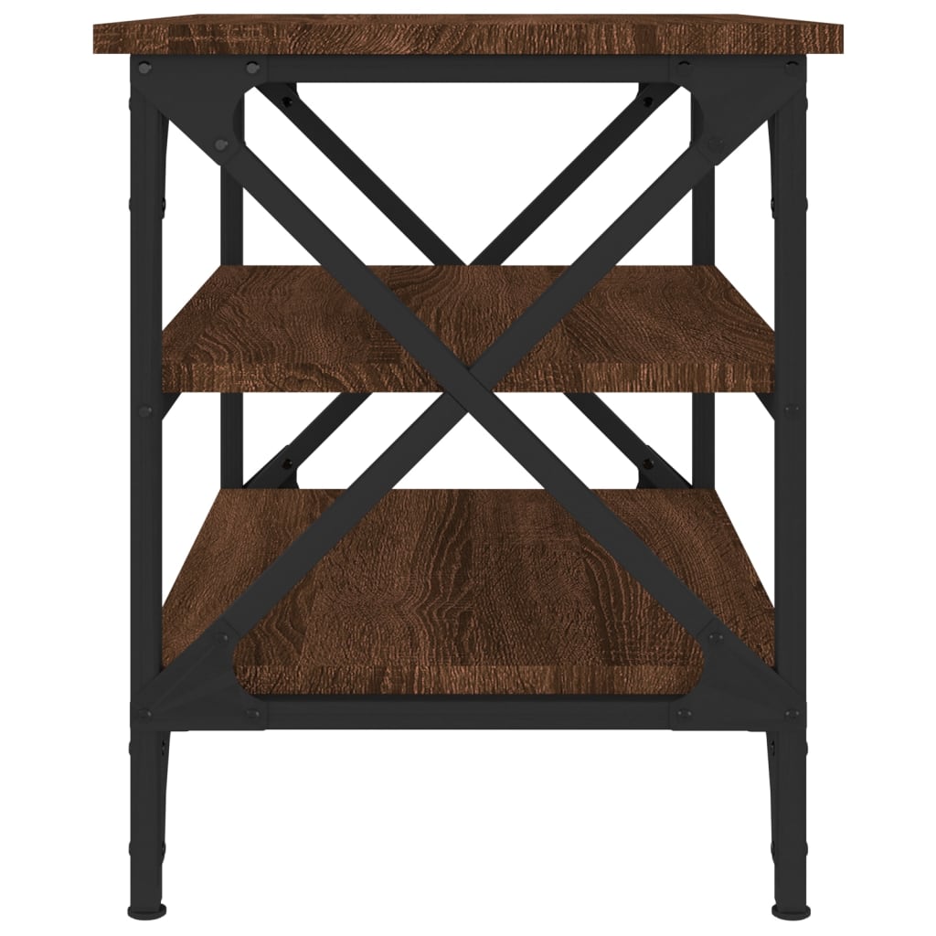 Tavolino Rovere Marrone 55x38x45 cm in Legno Multistrato | homemem39
