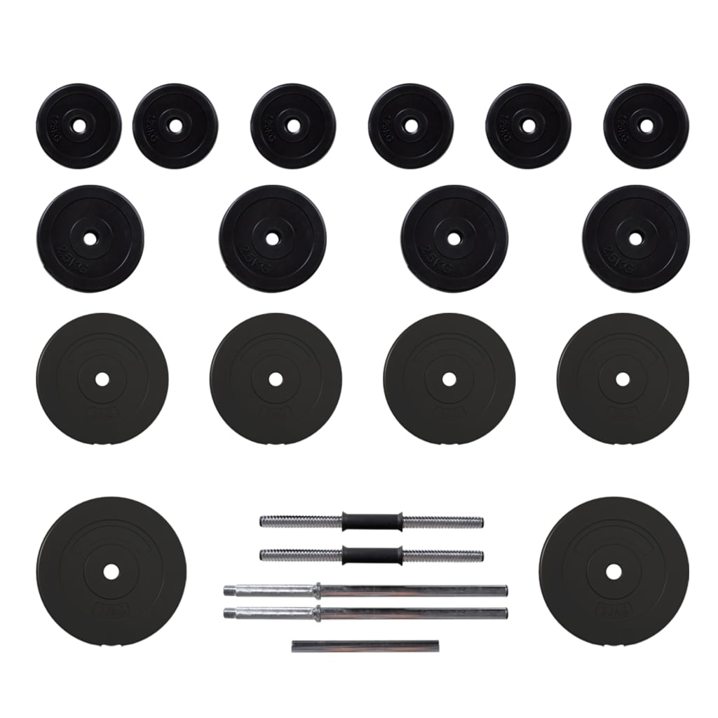 Set Bilanciere e Manubri con Dischi 60 kg | homemem39