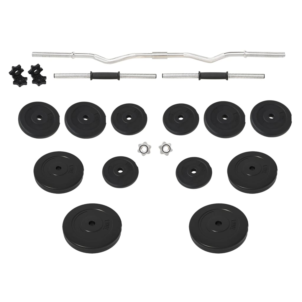 Set Bilanciere e Manubri con Dischi 60 kg | homemem39