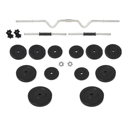 Set Bilanciere Curl e Manubri con Dischi 60 kg | homemem39