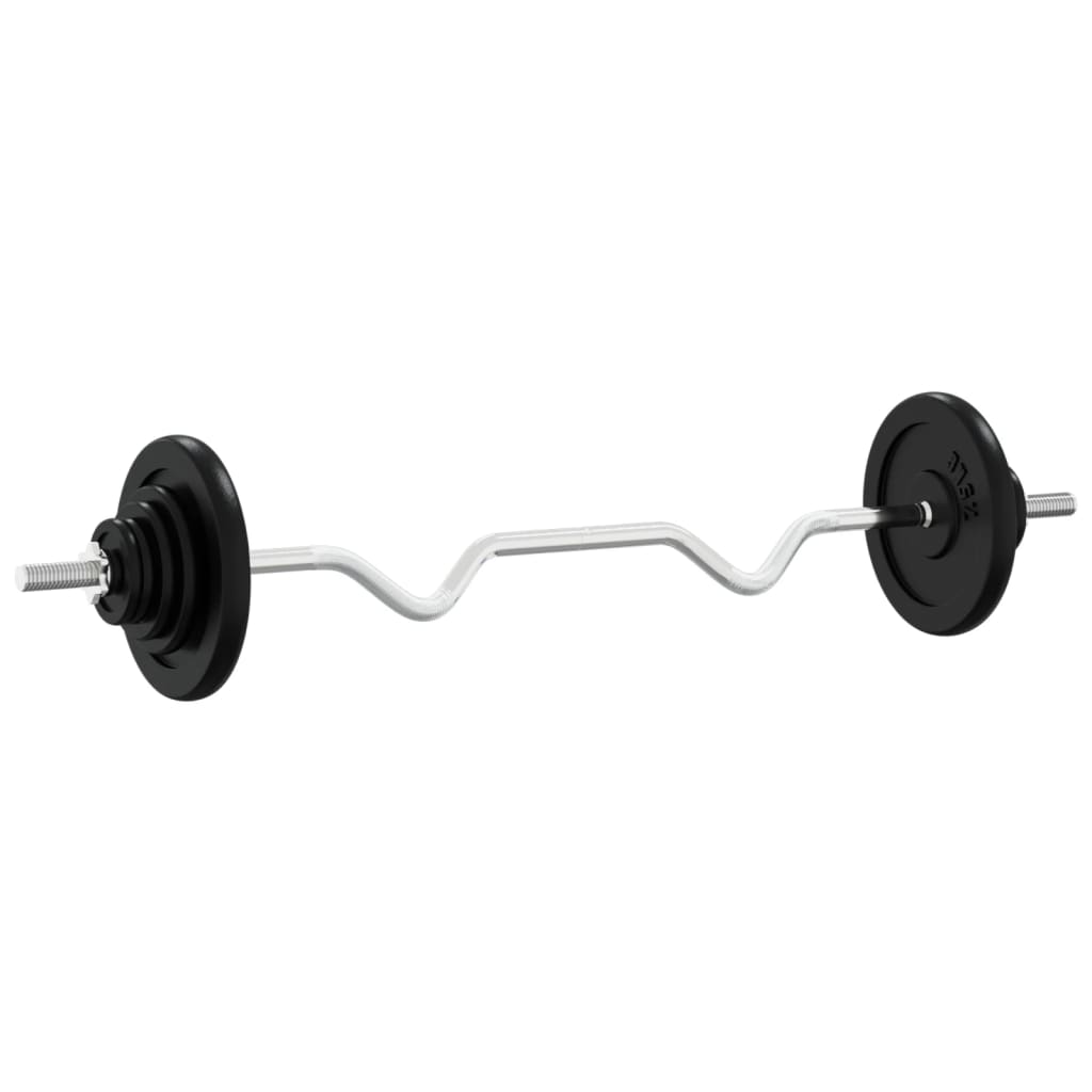 Set Bilanciere con Dischi 90 kg in Ghisa e Acciaio Cromato - homemem39