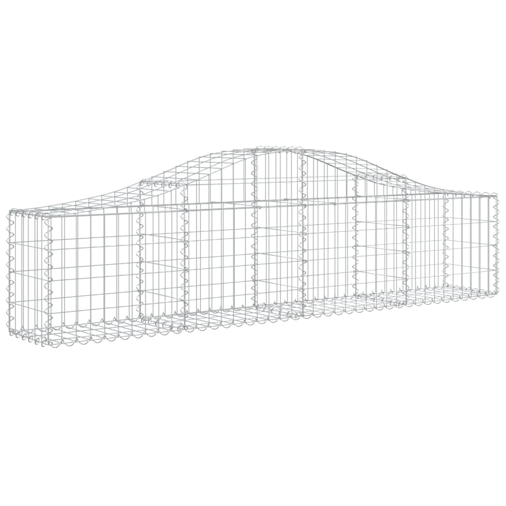 Cesti Gabbioni ad Arco 4 pz 200x30x40/60 cm Ferro Zincato | homemem39